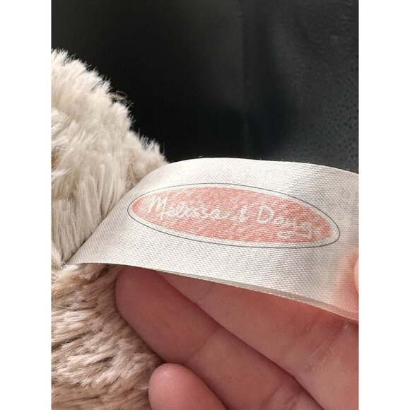 Melissa and Doug Plush Burrow Bunny Brown White Rabbit Big Feet Stuffed Animal - Picture 8 of 10